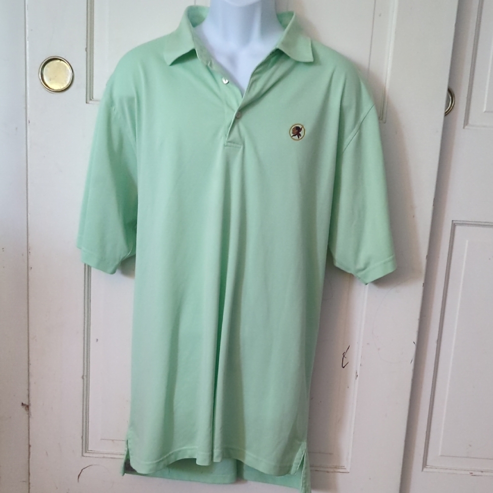 Peter Millar Green Polo Shirt Classic Design Short Sleeves